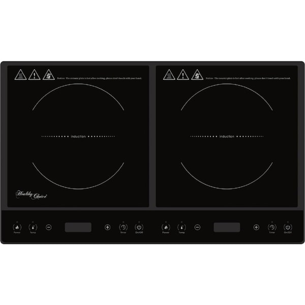 Healthy Choice Double Induction Cooker w/ 2 Plates, 240C, 1000- 1400W