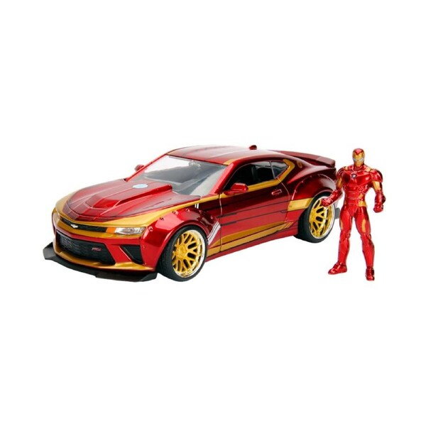 Jada 1:24 Scale Marvel Iron Man 2016 Chevy Camero SS Diecast Model Car