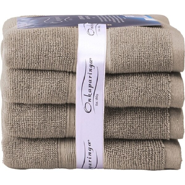 4PK Ultimate Alanya Turkish Cotton Hand Towel 550Gsm Highly Absorbant Almond
