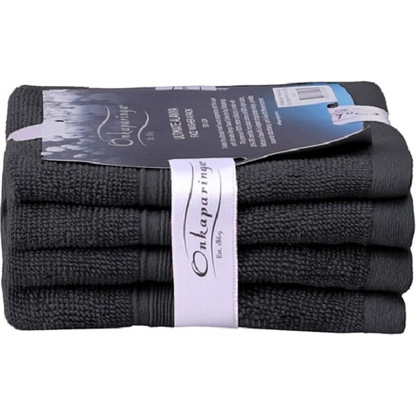 4PK Ultimate Alanya Cotton Face Washer/Towel 550Gsm Breathable Castlerock