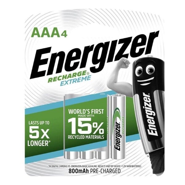 Energizer AAA Rechargeable Batteries - 4 Pack