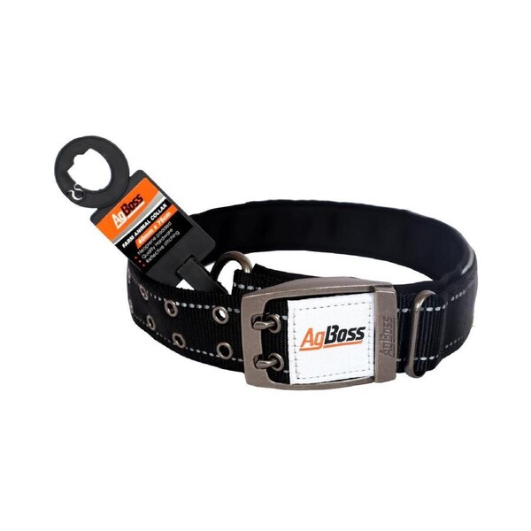 AgBoss 40mm x 75cm Dog Collar - Black - 500934