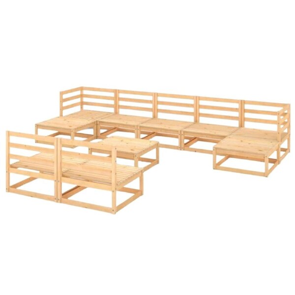 7 Seat Outdoor Garden Set Chairs Table Sofa Wooden Pallet Furniture Style Patio