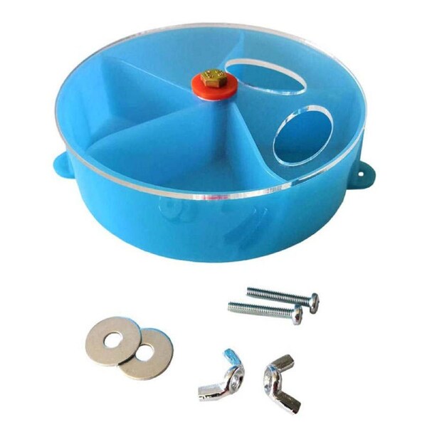 Catzon Bird Foraging System Wheel Seed Food Ball Spinning Training Toy-Blue