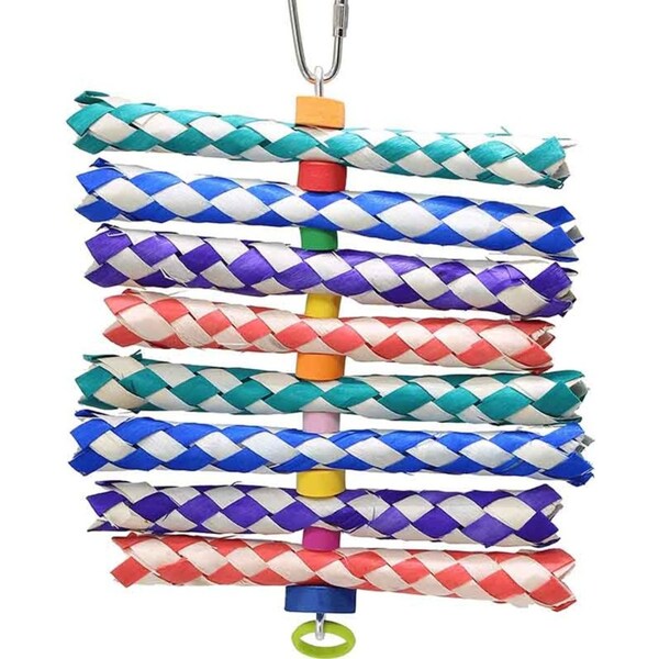 Catzon Bird Toy Colorful Bamboo Foam Shred Chew Parrot-Medium