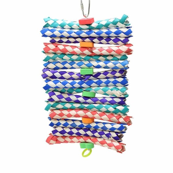 Catzon Bird Toy Colorful Bamboo Foam Shred Chew Parrot-Large