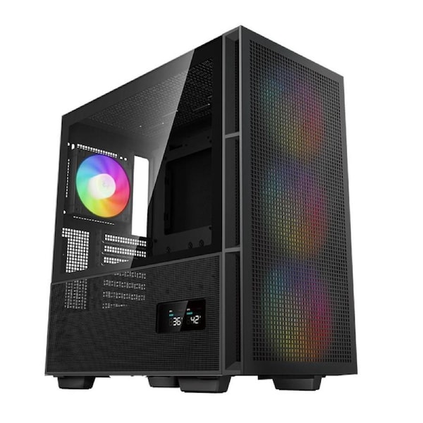 DeepCool CH560 DIGITAL High Airflow Mid-Tower ATX Case, Digital Status Display, Magnetic Hybrid Mesh,Tempered Glass, 3 Pre-Installed 140mm ARGB Fans