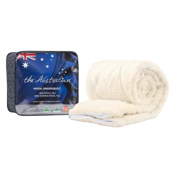 100% Wool Mattress Topper Queen Size Underlay Protector Reversible The Australia