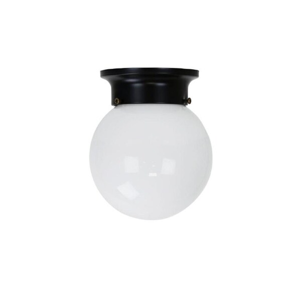 Oriel OL2100-15BK - Jetball 150mm DIY Opal Glass Ceiling Light - Black