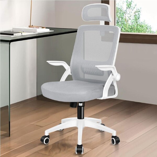 ALFORDSON Office Mesh Chair Grey & White