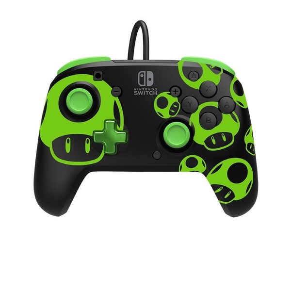 PDP Gaming Rematch Wired Gaming Controller For Nintendo Switch 1-UP Glowing