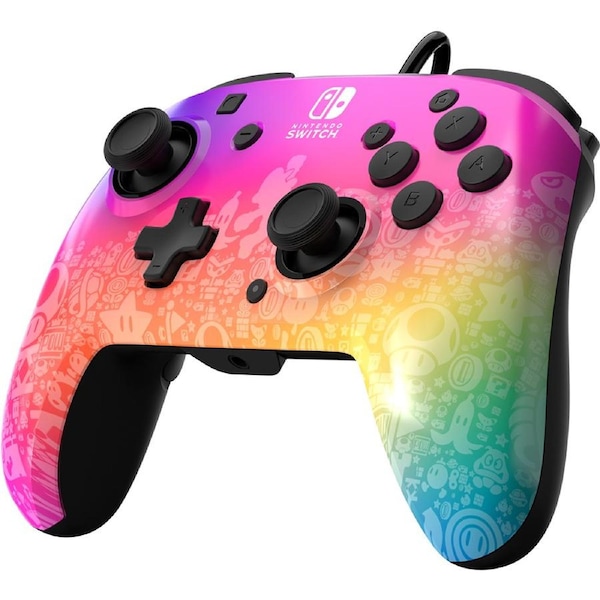 PDP Gaming Rematch Wired Gaming Controller For Nintendo Switch Star Spectrum