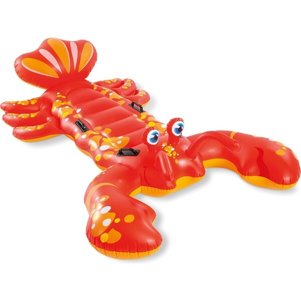Intex Giant Lobster 213cm Ride-On Inflatable Pool Swimming Float Red Kids 3+