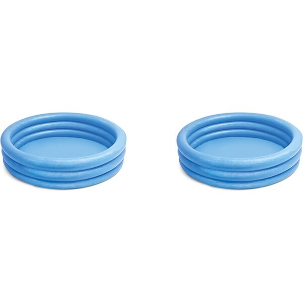 2x Intex Crystal 114cm Inflatable Swimming Pool Outdoor Garden Fun Kids 2+ Blue