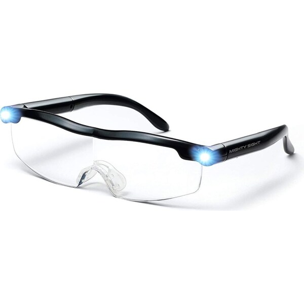 TV Shop Mighty Sight Men/Women 160% Magnifying Reading Glass/Eyeware w/LED Light