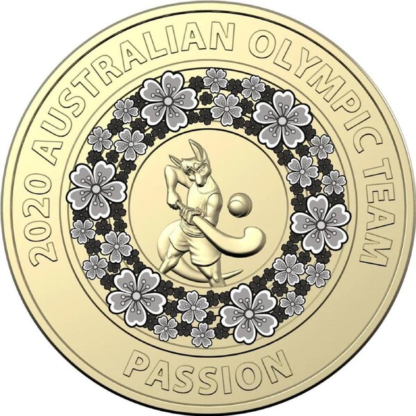 $2 2020 Olympic Aus Team - Passion Lightly Circulated AUS TWO DOLLAR Coin