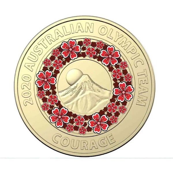 $2 2020 Olympic Aus Team - Courage Lightly Circulated AUS TWO DOLLAR Coin
