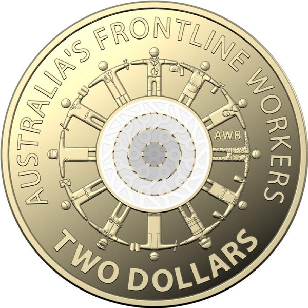 $2 2022 Australian Frontline Workers NEW Un-Circulated TWO DOLLAR Coin From Roll