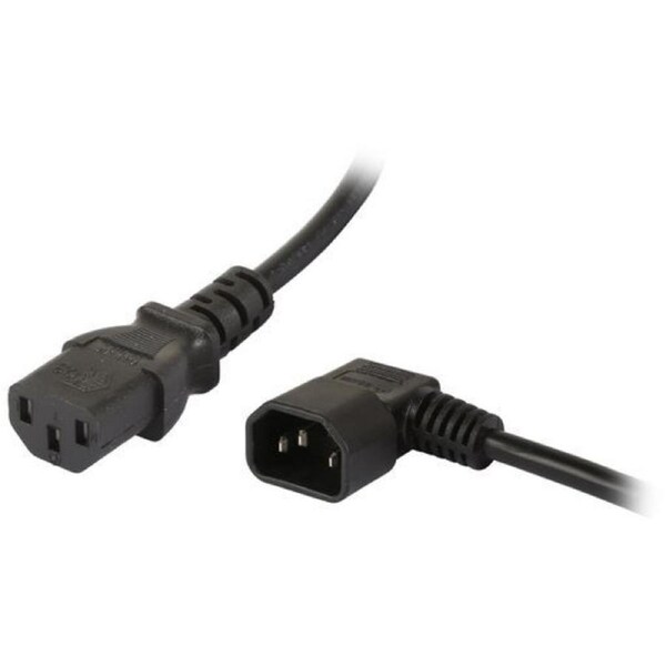3m 10A IEC C13 to Left Angle C14 Extension Cable