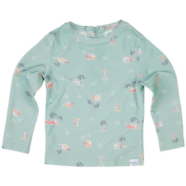 Toshi Swim Kids Rashie Half Zip Long Sleeve Uluwatu Size 4