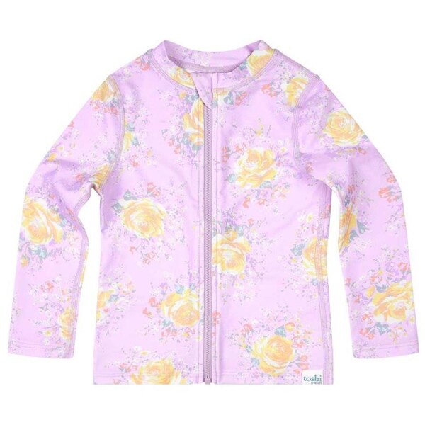 Toshi Swim Kids Rashie Full Zip Long Sleeve Tallulah Size 4