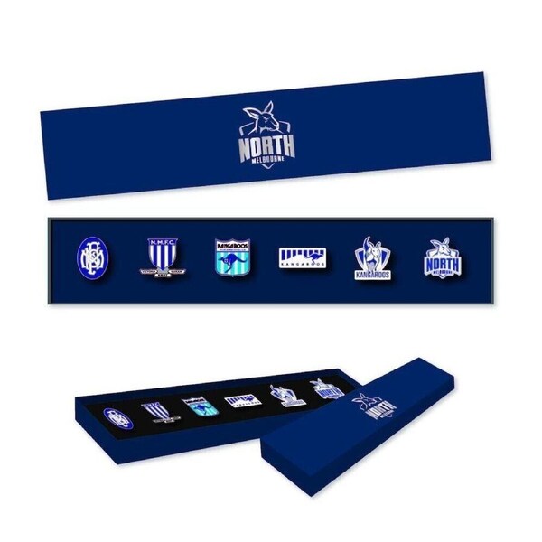 AFL Evolution Pin Set - History Logos - North Melbourne Kangaroos