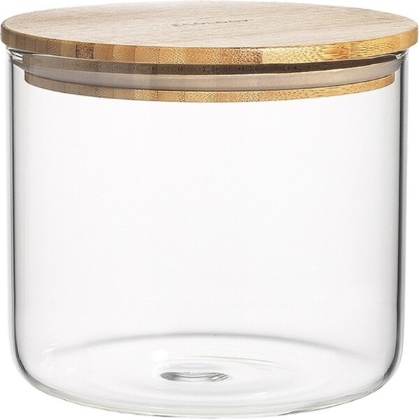 Ecology Pantry 2L/15.5cm Round Clear Biscuit Barrel Canister w/ Natural Lid