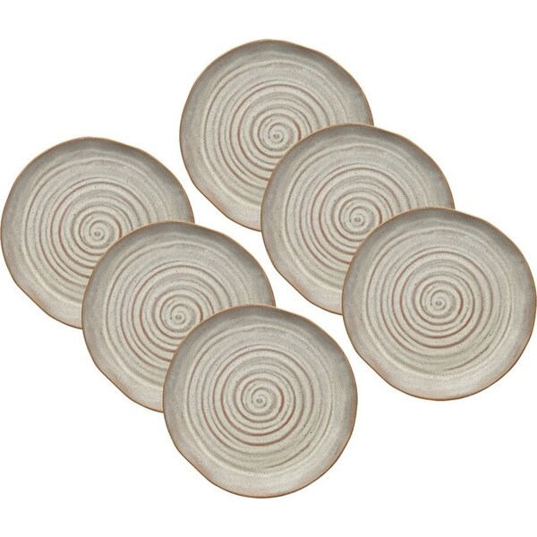 6pc Ecology Ottawa 21cm Stoneware Side Plate Round Food/Snack Dinnerware Barley