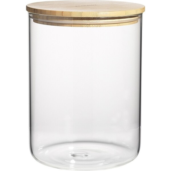 Ecology Pantry 3L/20.5cm Round Clear Biscuit Barrel Canister w/ Natural Lid