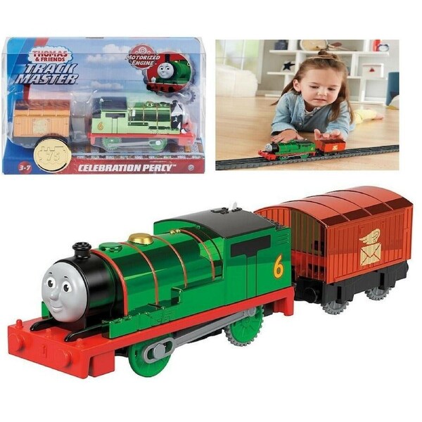 Thomas & Friends Motorised Trackmaster. Celebration Percy Train Engine, Multicolor