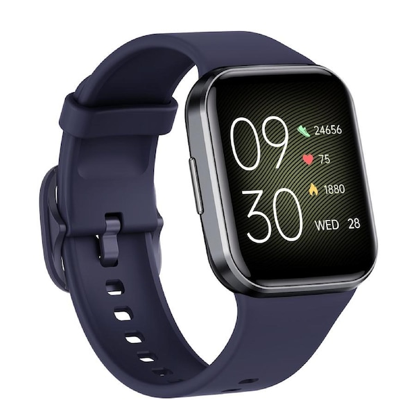 Bluetooth Smart Watch 1.6" TFT 2.5D Touch Screen Temperature Heart Rate Blood Pressure BT 5.0 - Blue