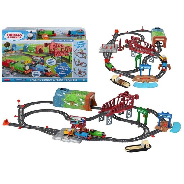 Thomas & Friends Talking Thomas & Percy Train Set Ages 3+ Toy Track Race Car