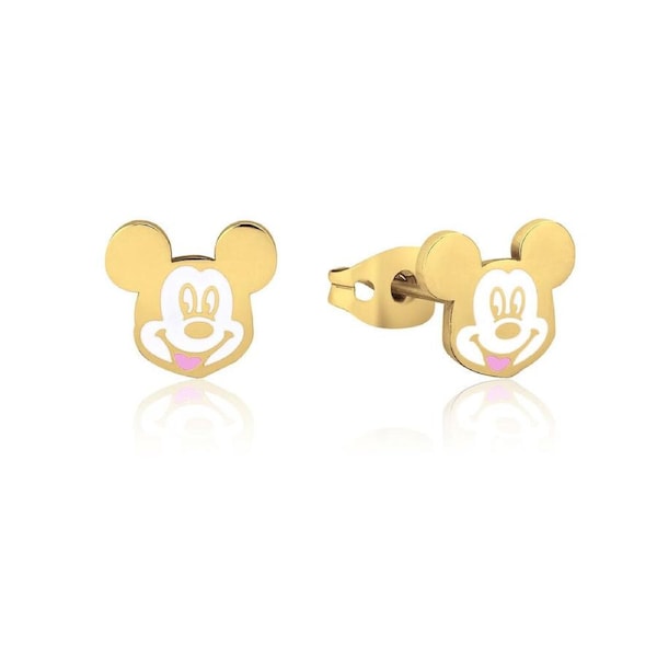 Couture Kingdom Disney Mickey Mouse Gold Plated Stainless Steel Stud Earrings