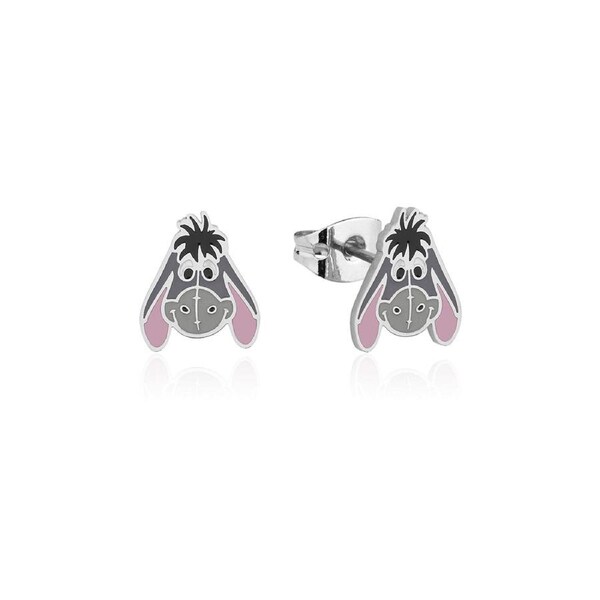 Couture Kingdom Disney Winnie The Pooh Eyore Face Stainless Steel Stud Earrings