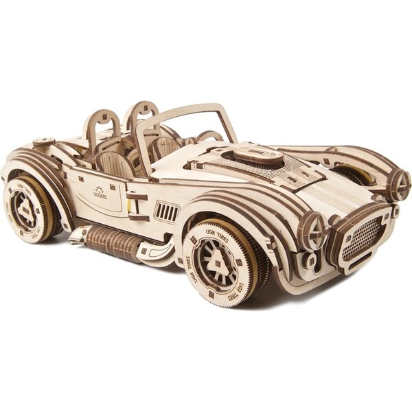 370pc Ugears Drift Cobra Racing Car Mechanical Wooden 3D Puzzle/Model Set 14+