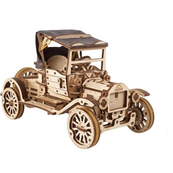 337pc Ugears Retro Car UGR-T Mechanical DIY Kit Wooden 3D Puzzle/Model Set 14+
