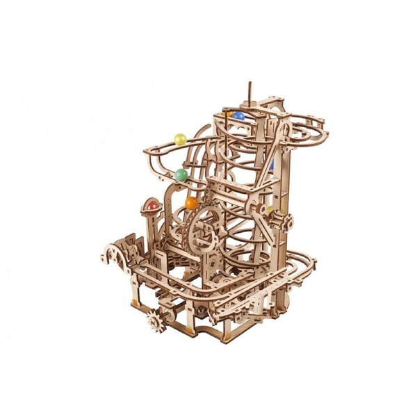 266pc Ugears Marble Run Spiral Hoist Mechanical Wooden 3D Puzzle/Model Set 14+