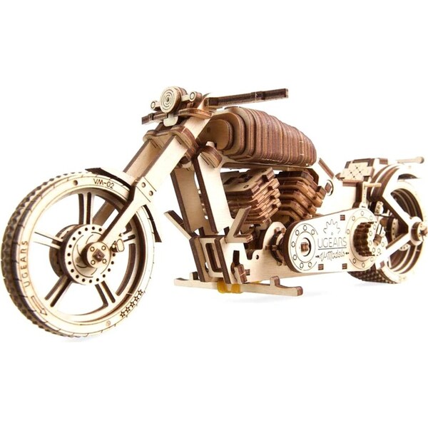 189pc Ugears Bike VM-02 Mechanical DIY Kit Wooden 3D Puzzle/Model Gift Set 14+