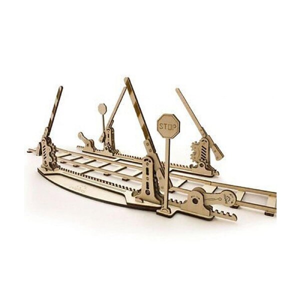 200pc UGears Rails w/ Crossing Mechanical DIY Kit Wooden 3D Puzzle/Model Set