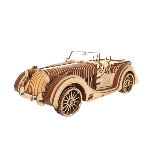 437pc Ugears Roadster VM-01 Mechanical DIY Kit Wooden 3D Puzzle/Model Set 14+