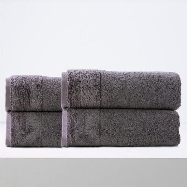 Aireys 650 GSM Zero Twist 4 Pack Bath Sheet Nickel
