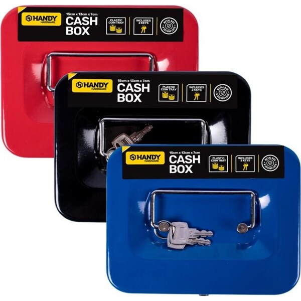 Ozoffer Cash Box Metal 15cm x 13cm x 7cm