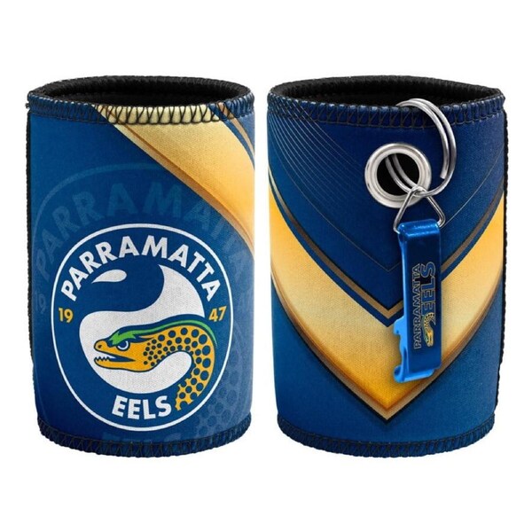 Parramatta Eels NRL Bottle Opener Keyring and Beer Can Bottle Cooler Stubby Holder