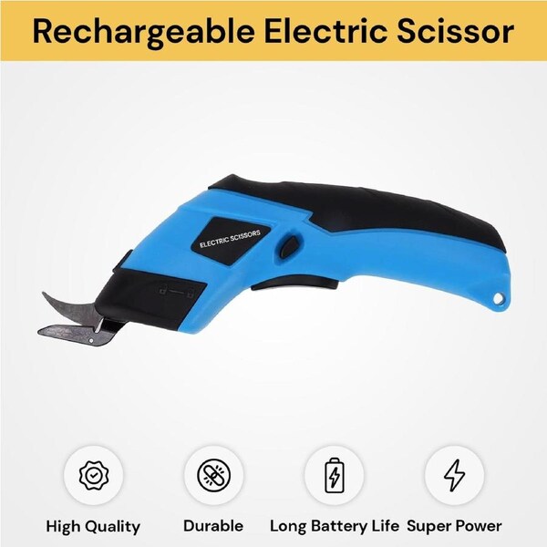 Rechargeable Electric Scissor - Single Button Operation - Long Battery Life - Compact Design