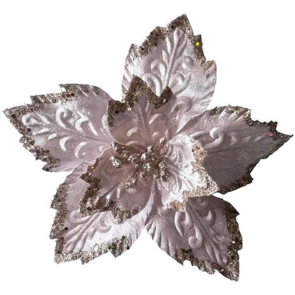 Poinsettia Pink Jagged Edge Clip On 24cm