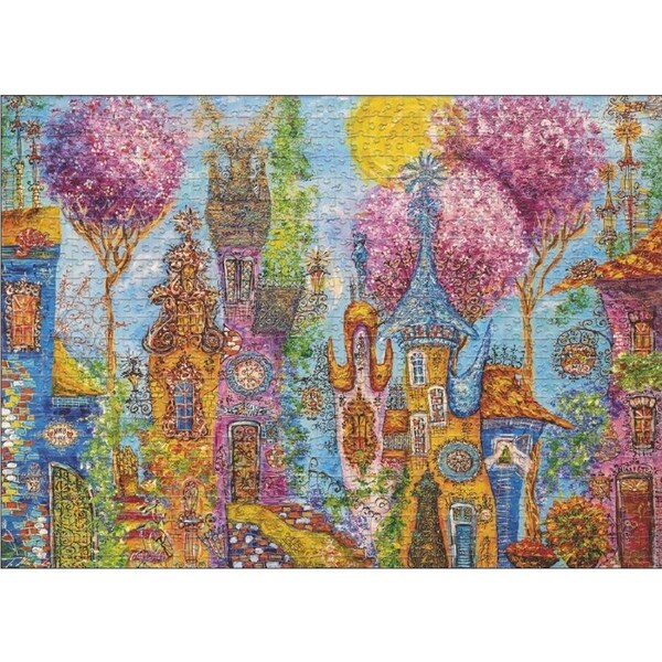 Heye - Charming Village, Pink Trees Puzzle 1000pc