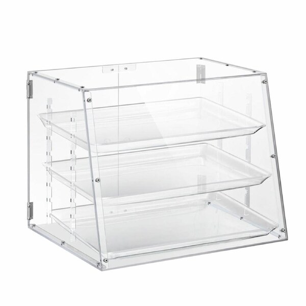 Cake Display Cabinet 3 Tier Acrylic Bakery Cupcake Stand Case Unit Holder Muffin Donut Pastry Model Toy Showcase Adjustable Shelf 5mm Thick