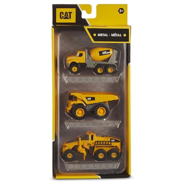 3pc CAT Metal Machines Kids/Children Construction Truck Play Toy Assorted 3+