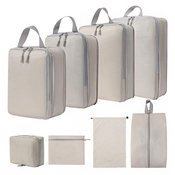 8Pcs Travel Storage Bag Washing Compressed Bag Clothes Luggage Travel Bag