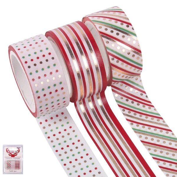 Washi Tape - Red 3 pack 3m